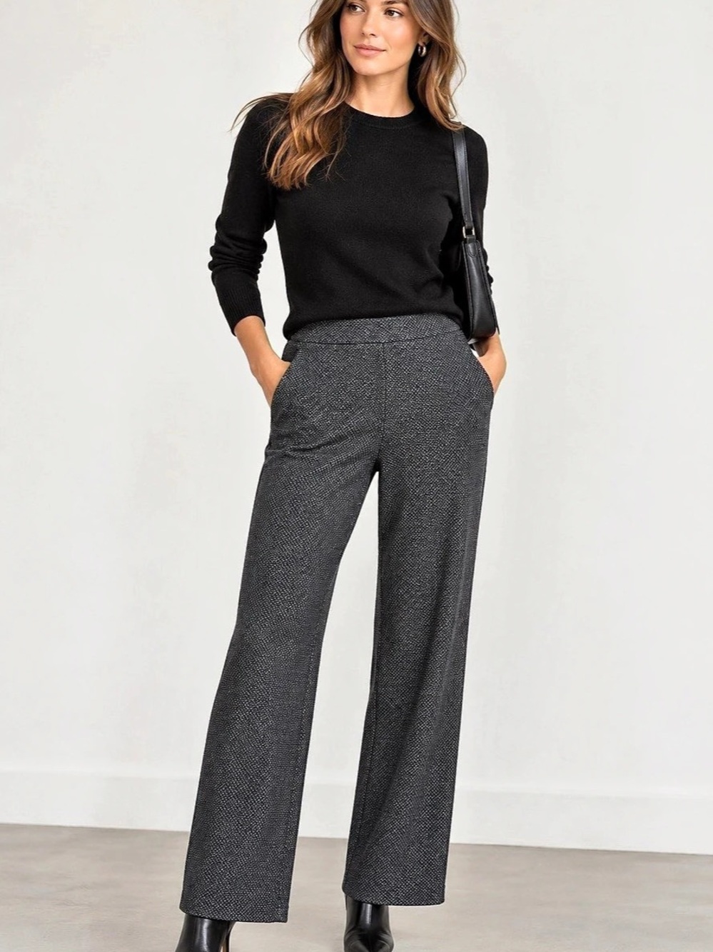 Max Studio Wide Leg Pants in Black & White Size XS Like New